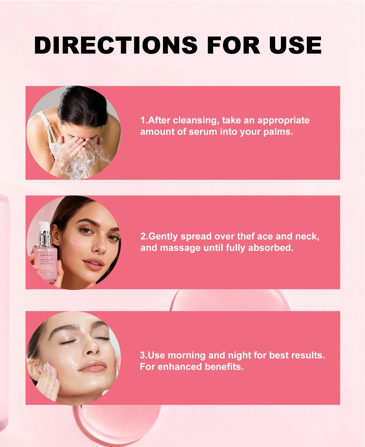 Collagen Peptides Wrinkle Remover Face Serum Lifting Firming Fade Fine Lines Anti-aging Essence Brighten Nourish Skin Care