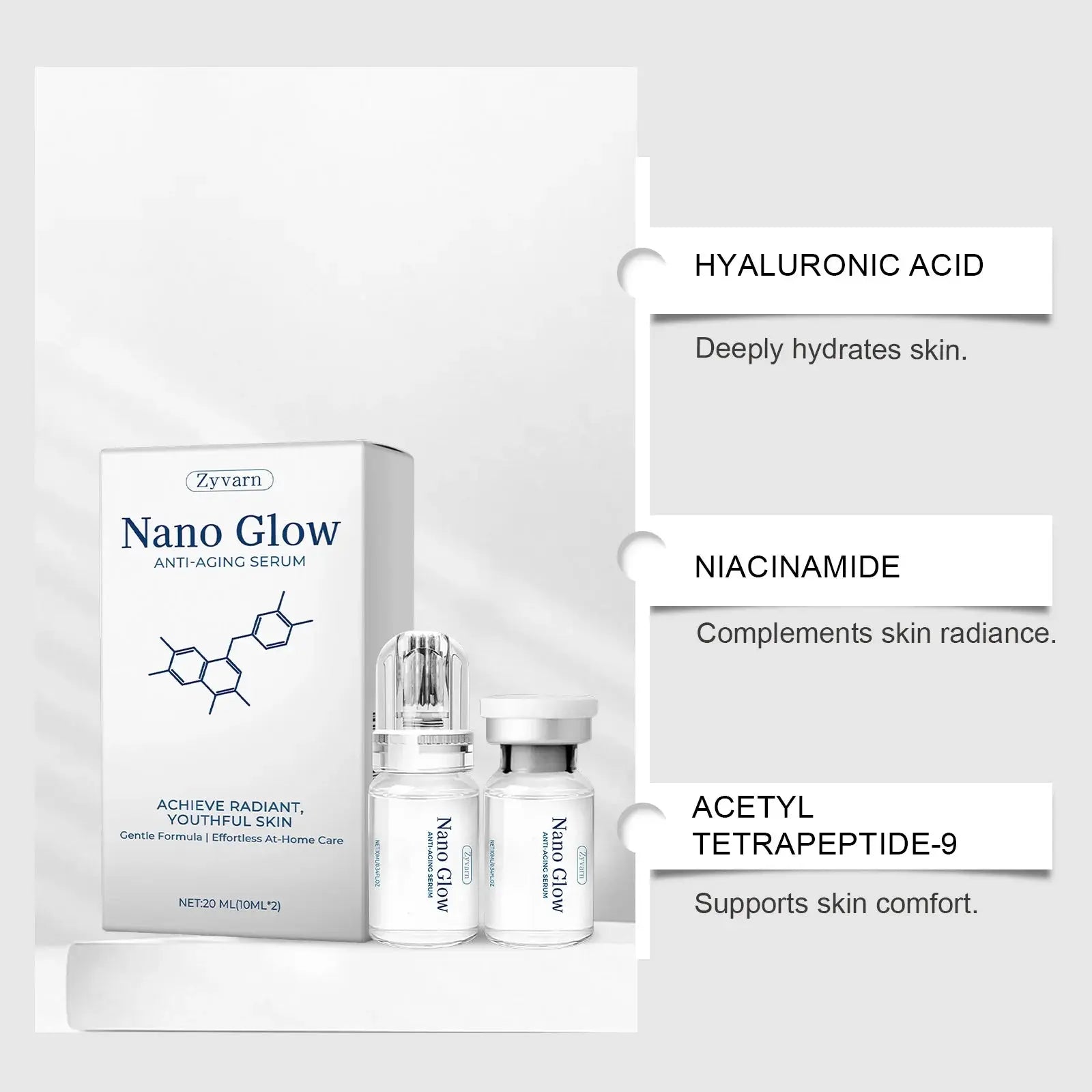 Anti-Aging Microneedle Roller Serum Pore Refining Resurfacing Hydrating Skincare Quick Absorption with Roller Head Essence Macu Kori