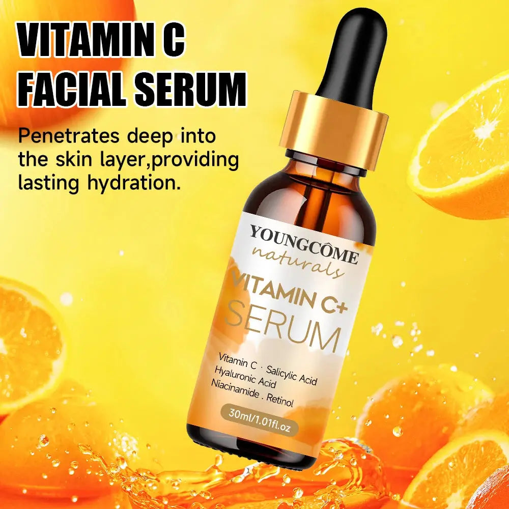 YOUNGCOME Facial essence Anti-aging Essence containing vitamin C,hyaluronic acid and retinol, Improves elasticity, Heals dryskin Macu Kori