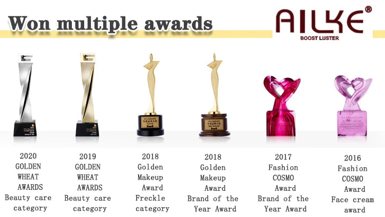 AILKE Brightening Serum, Whitening, Moisturizes, Hydrates, Clean Skin, Reduce Wrinkles, Dark Spots, With Vitamin C, Vitamin E