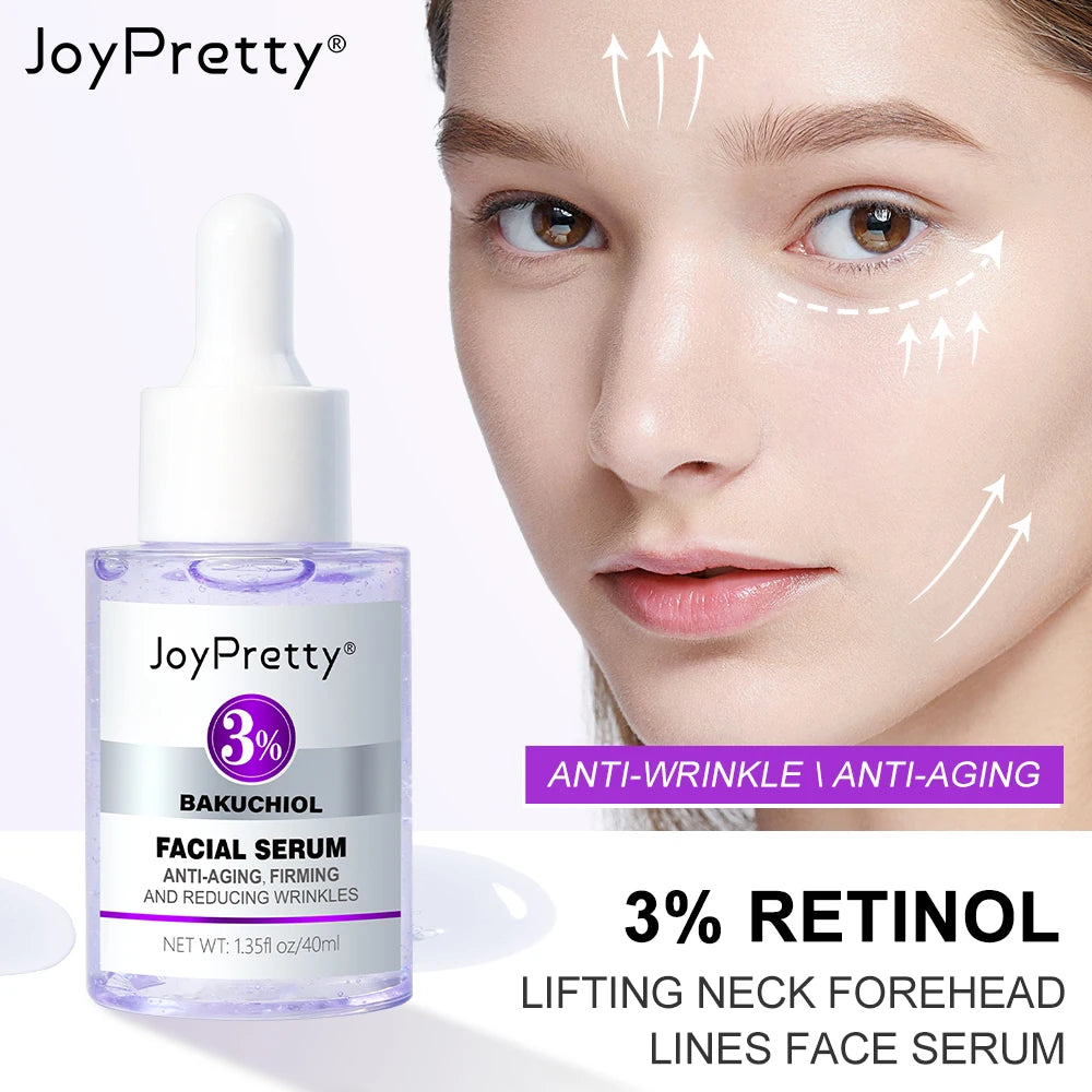 Retinol Serum Facial Wrinkle Anti-Aging Collagen Hyaluronic Skin Smoothing Tightening  Rejuvenation Brighten Essence Face Care