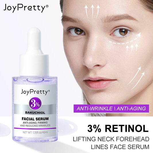 Retinol Serum Facial Wrinkle Anti-Aging Collagen Hyaluronic Skin Smoothing Tightening  Rejuvenation Brighten Essence Face Care