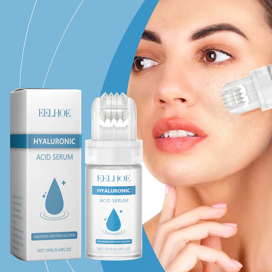Hyaluronic Acid Roll-On Serum Lightweight Hydrating Firming Collagen Skin Care for Dry Dehydrated Skin Non-greasy Moisturizing