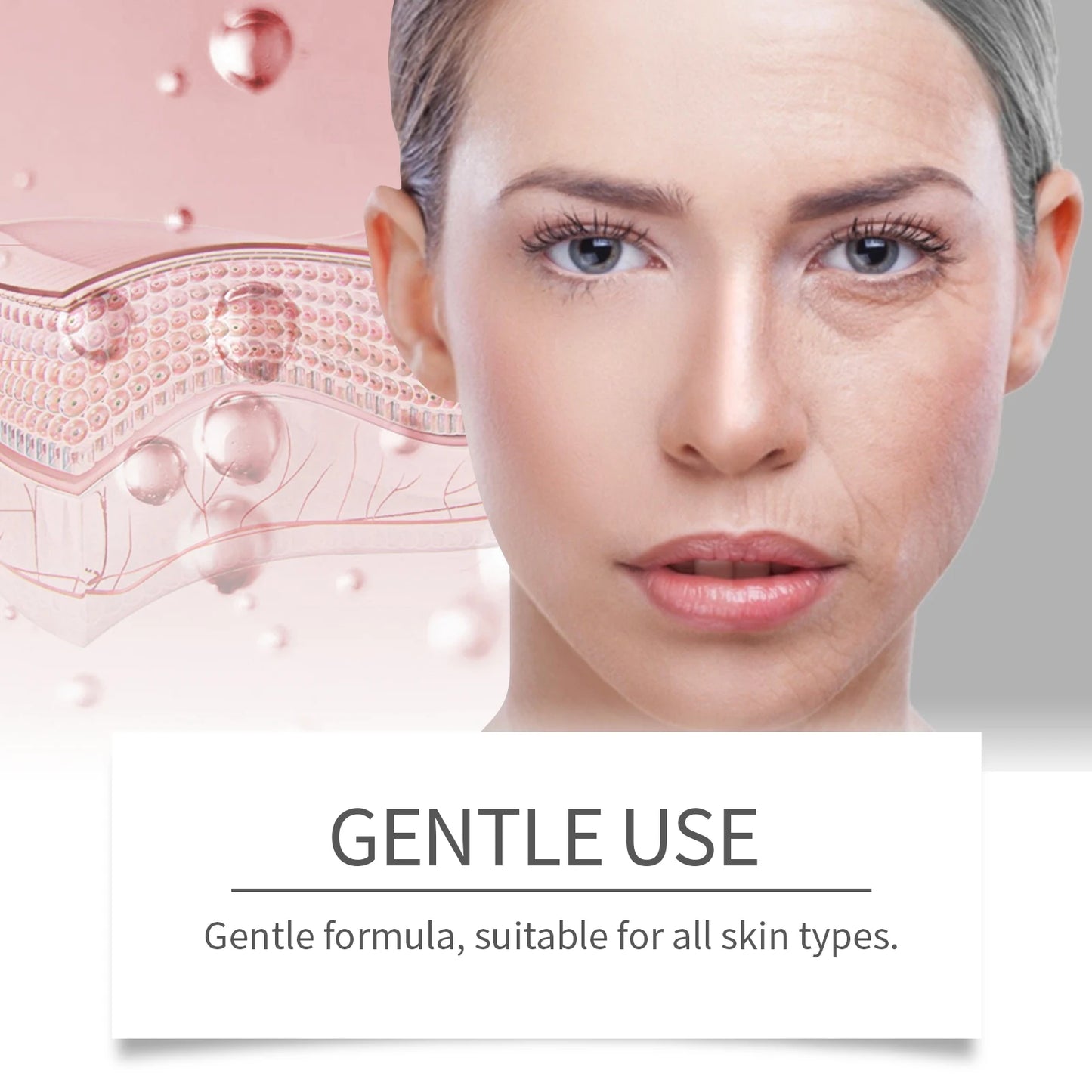 Hyaluronic Acid Essence Skin Care Roller Set Tightening Massage Facial Skin Smoothing Nourishing Improve Rough & Matte Skin