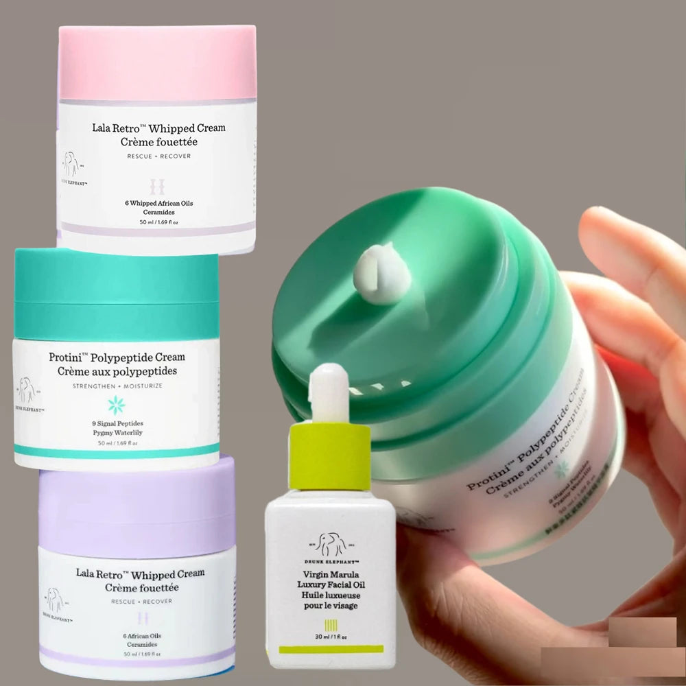LALA RETRO WHIPPED Face Whipped Cream Polypeptide Protein Strengthen Moisturizer Hydrating Luxury Facial Oil Skin Care Set