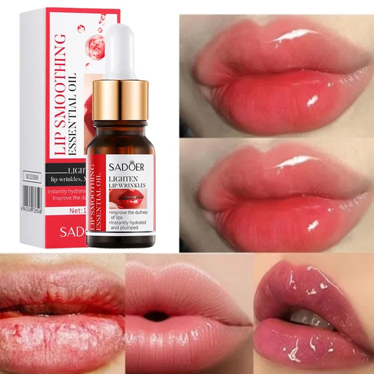 Lip oil essence exfoliates, prevents dryness, reduces lip lines, and can be used with lipstick for lasting repair