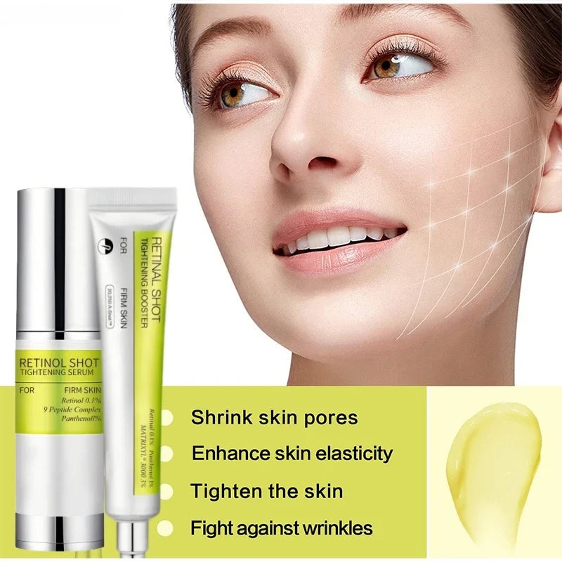 Hot Retinol Shot Eyes Booster Cream Korea Vitamin A Facial Skin Care Serum Elastic Firm Smooth Skin Face Serum Gentle Hydration