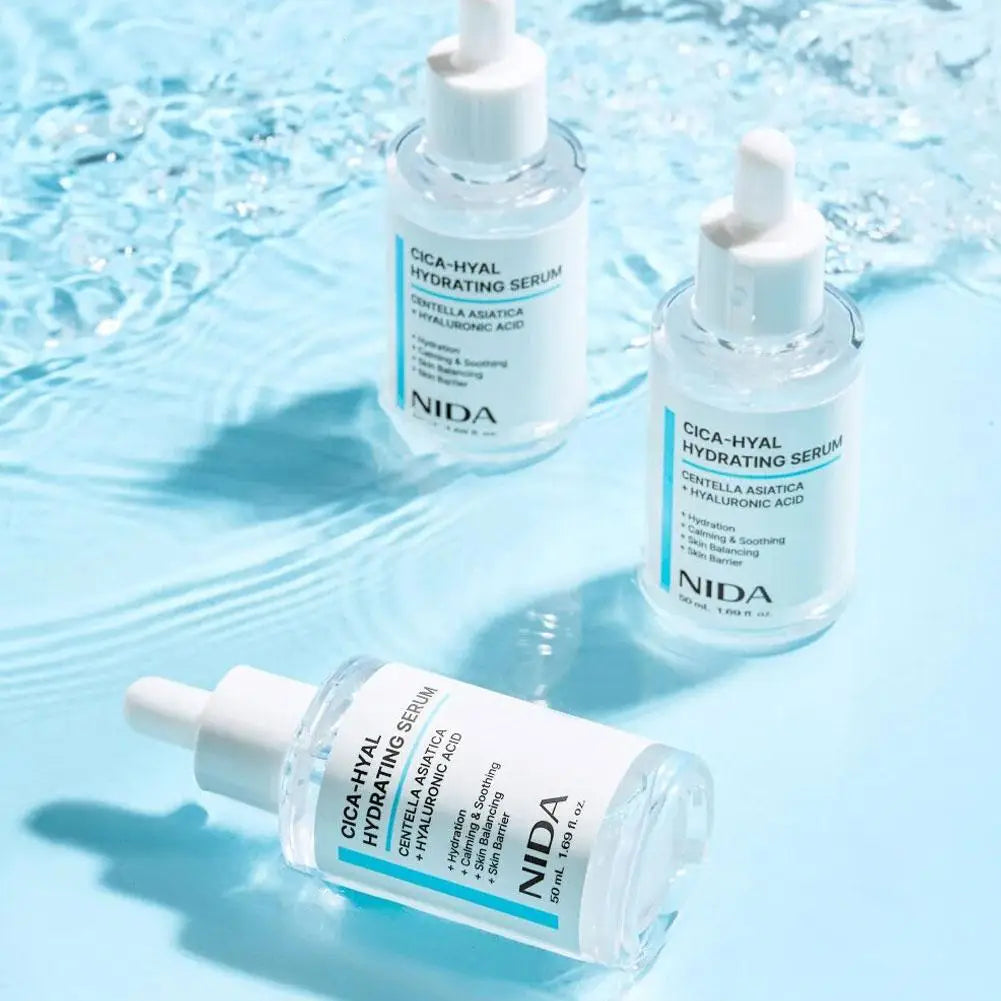 50ml NIDA CICA-HYAL Hydrating Serum Hyaluronic Acid Centella Asiatica Soothe Redness Repair Barrier Daily Skincare