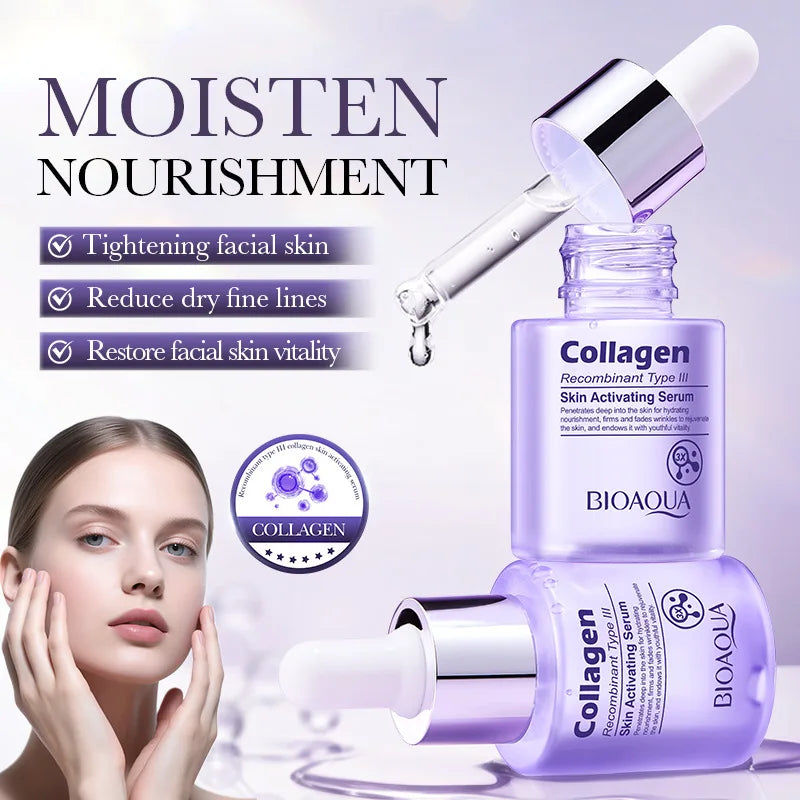 BIOAQUA Collagen Face Serum Moisturizing Anti Wrinkles Anti-Aging Whitening Facial Essence Skin Care Products