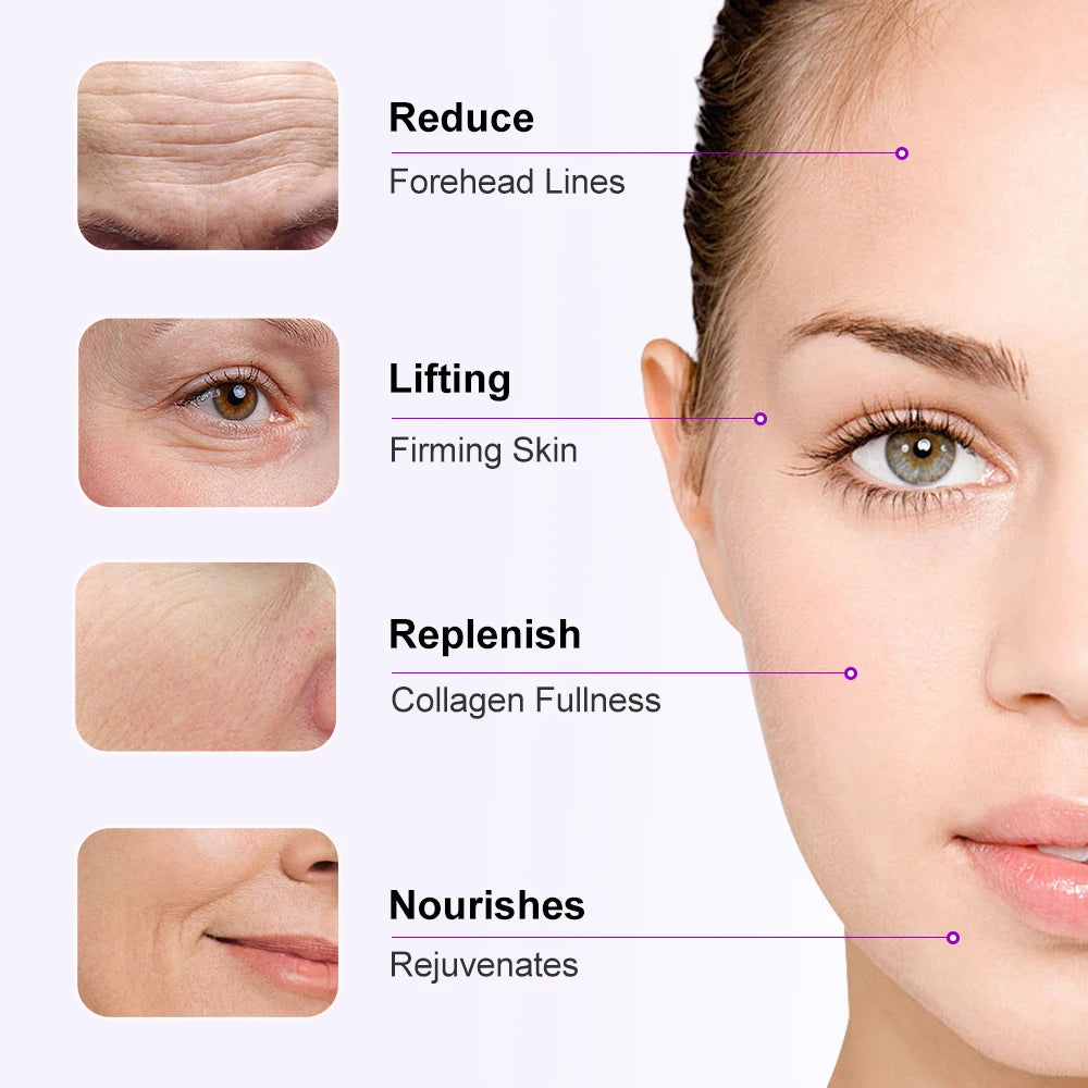 Retinol Serum Facial Wrinkle Anti-Aging Collagen Hyaluronic Skin Smoothing Tightening  Rejuvenation Brighten Essence Face Care