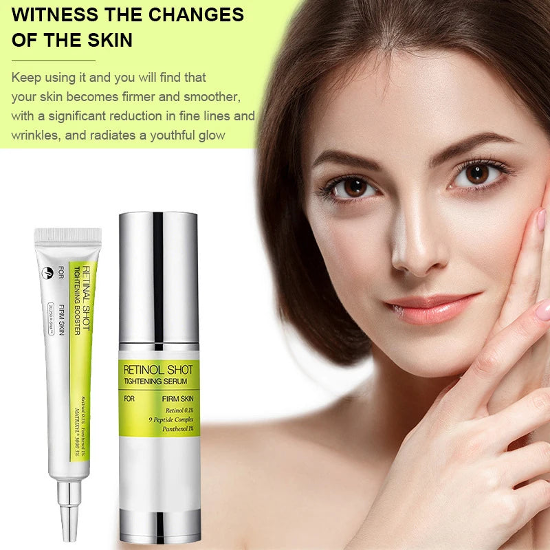 Korean Retinol Wrinkle Remover Cream Shot Tightening Firming Fine Line Enhancer Moisturizing Pore Shrinking Serum Face Skin Care
