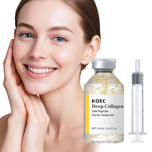 Korean Collagen Silk Peptide Serum Intensive Lifting Firming Deep Moisturizing Anti Aging Revitalizing Face Skin Care Ampoule