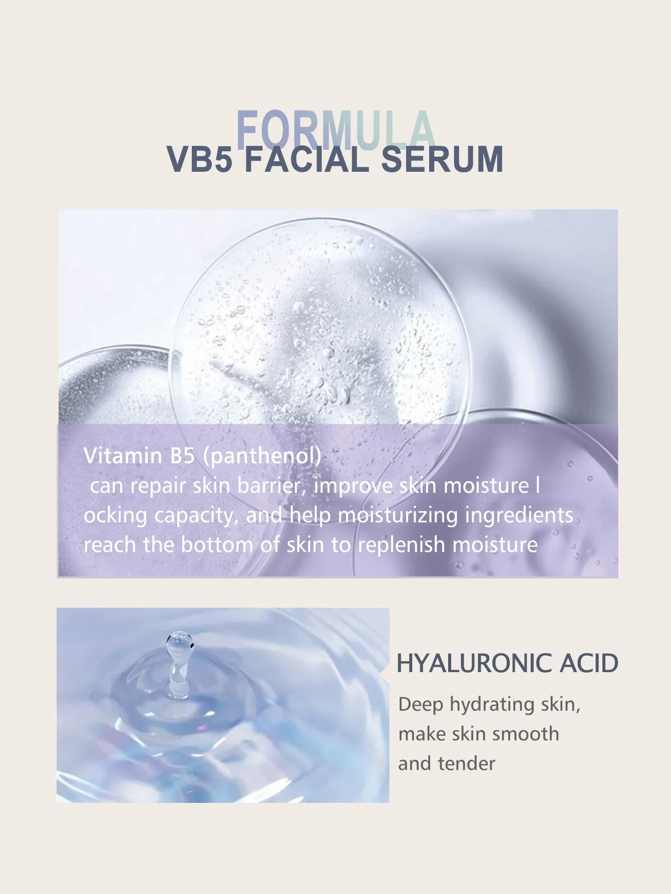 5% Hyaluronic Acid B5 Serum Anti -Wrinkle Face Tightening Fade Fine Line Hydrating for Plumping Anti Age for Face Skin Roughness