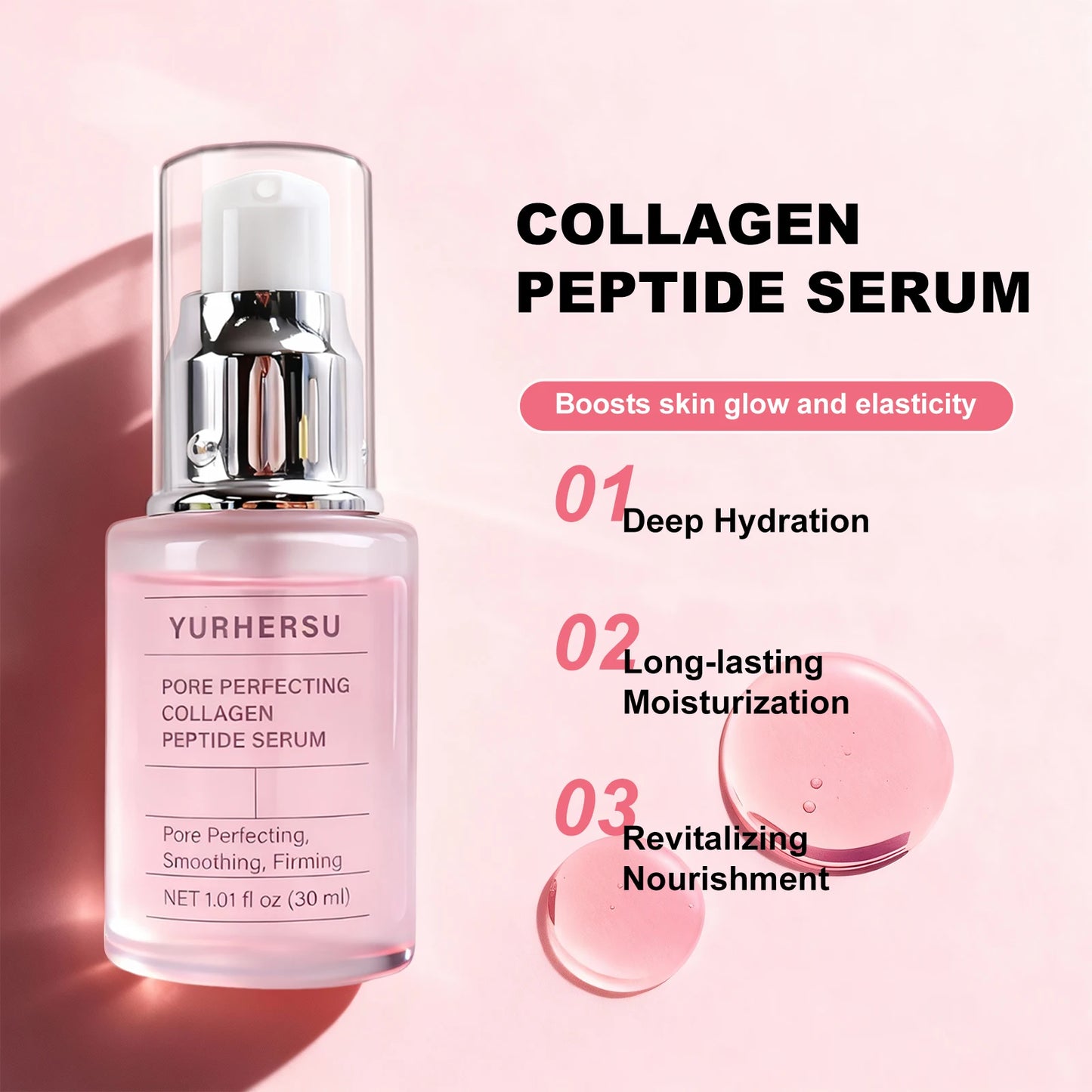 Collagen Peptides Wrinkle Remover Face Serum Lifting Firming Fade Fine Lines Anti-aging Essence Brighten Nourish Skin Care