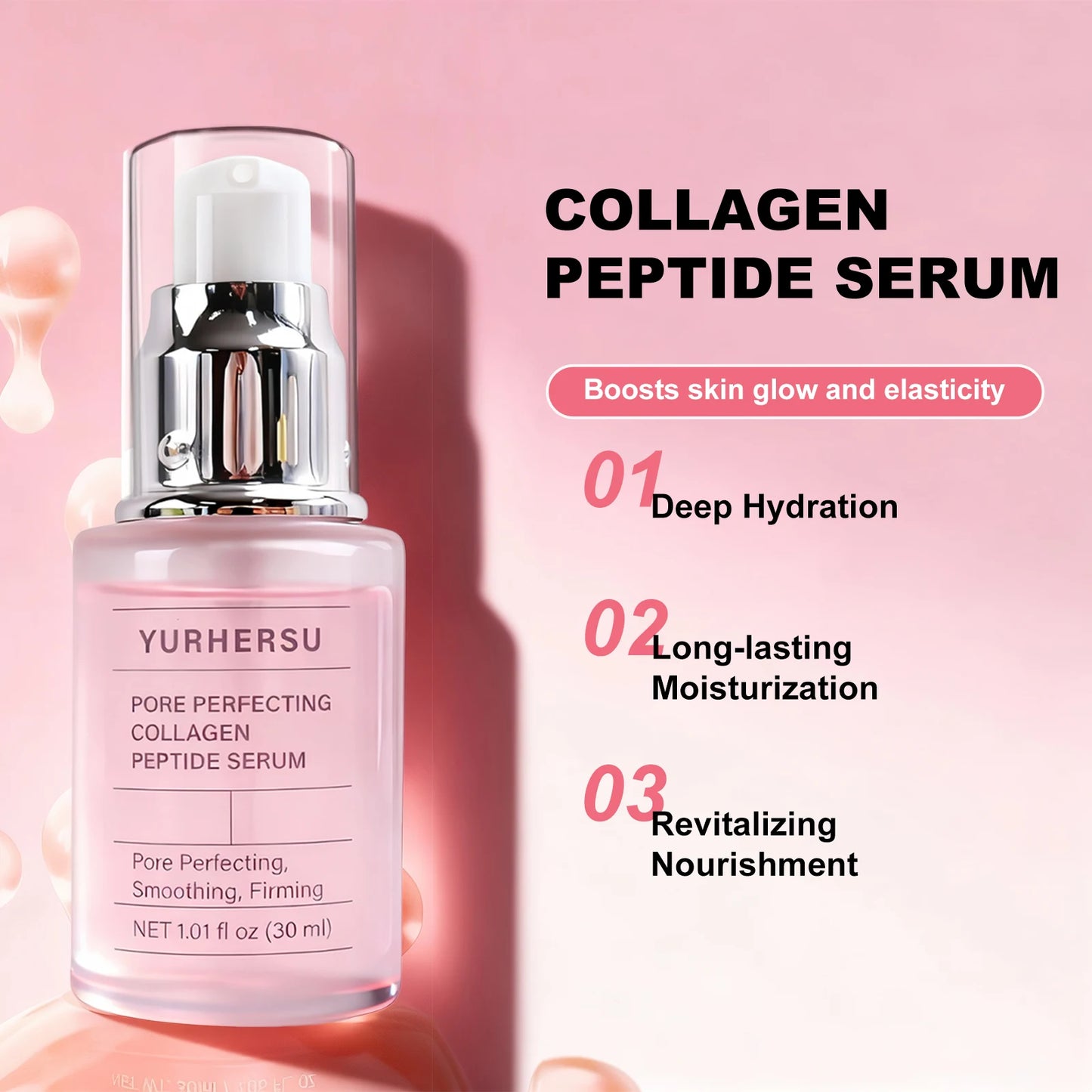 Collagen Peptides Wrinkle Remover Face Serum Lifting Firming Fade Fine Lines Anti-aging Essence Brighten Nourish Skin Care