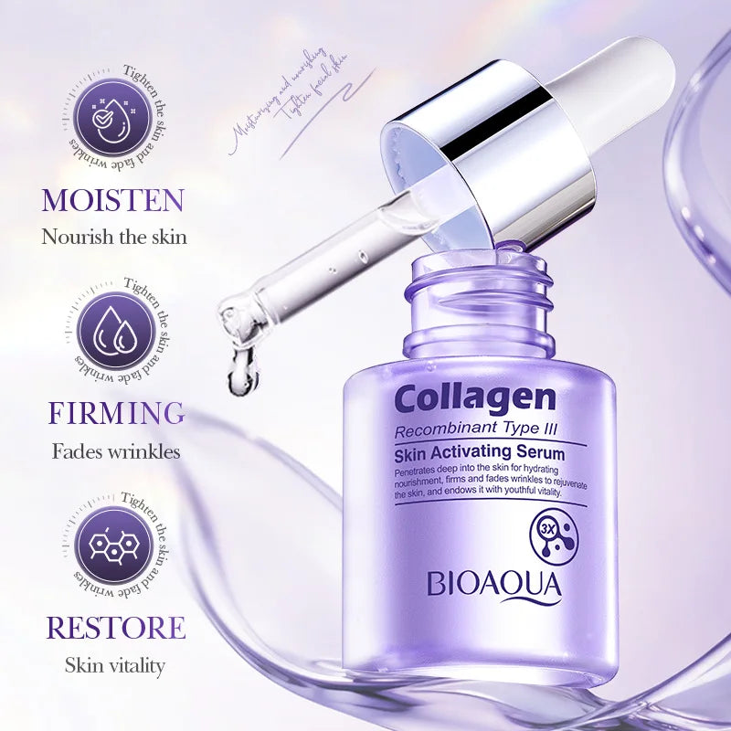 BIOAQUA Collagen Face Serum Moisturizing Anti Wrinkles Anti-Aging Whitening Facial Essence Skin Care Products