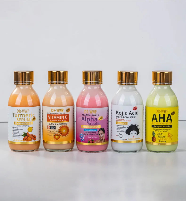 AHA Turmeric Serum Moisturizing Moisturizing Firming Skin Anti-aging Brightening Skin Tone Facial Serum Lotion Arbutin Solution