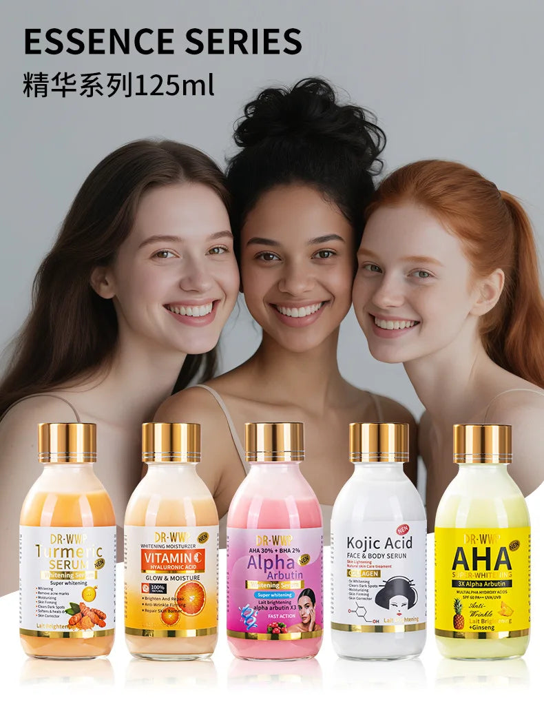 AHA Turmeric Serum Moisturizing Moisturizing Firming Skin Anti-aging Brightening Skin Tone Facial Serum Lotion Arbutin Solution