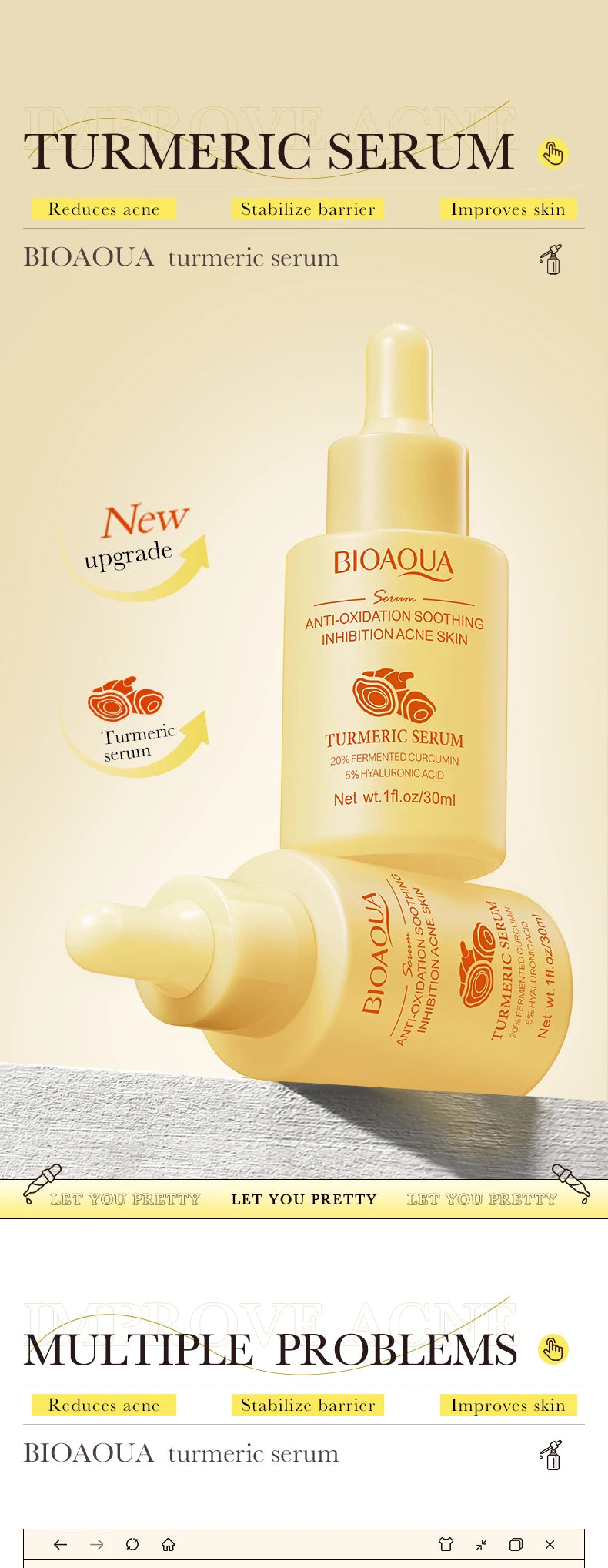 BIOAQUA Vitamin C Retinol Hyaluronic Acid Serum Moisturizing Brightening Hydrating Firming Facial Essence Beauty Face Skin Care