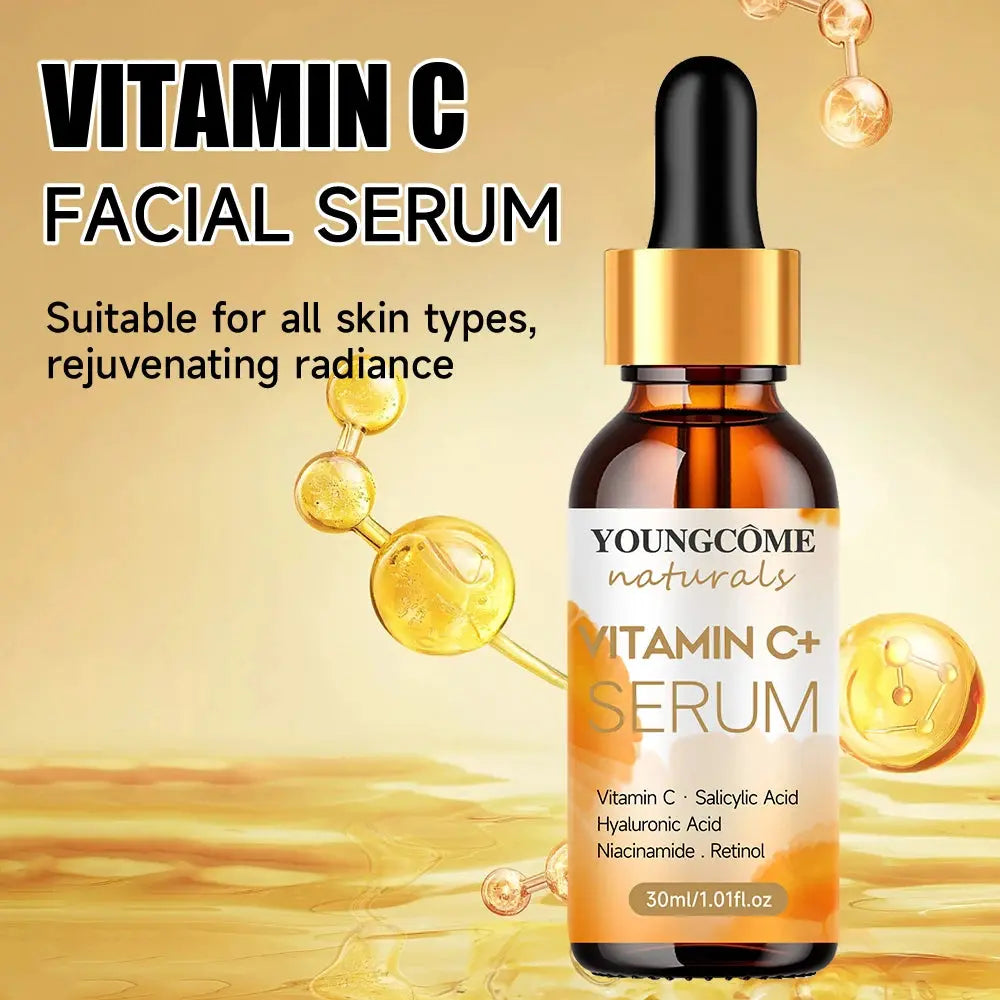 YOUNGCOME Facial essence Anti-aging Essence containing vitamin C,hyaluronic acid and retinol, Improves elasticity, Heals dryskin Macu Kori