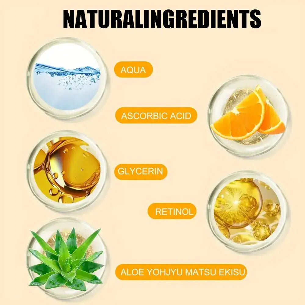 YOUNGCOME Facial essence Anti-aging Essence containing vitamin C,hyaluronic acid and retinol, Improves elasticity, Heals dryskin Macu Kori