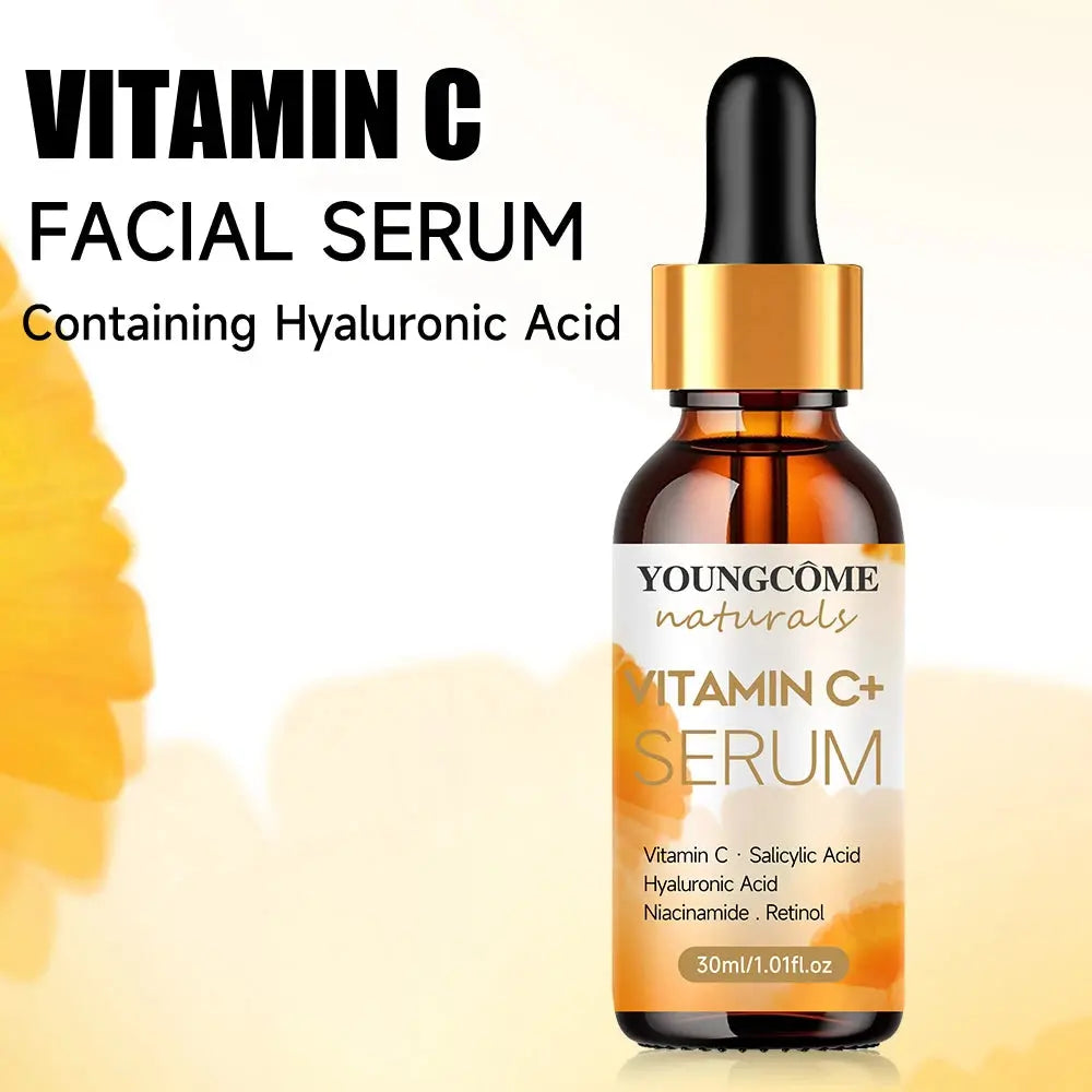 YOUNGCOME Facial essence Anti-aging Essence containing vitamin C,hyaluronic acid and retinol, Improves elasticity, Heals dryskin Macu Kori