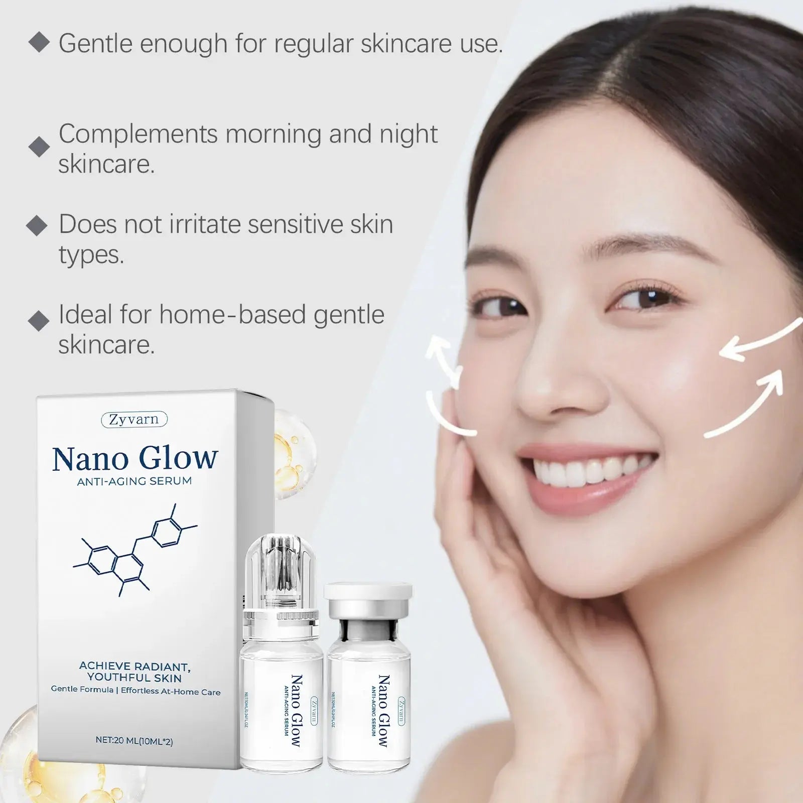 Anti-Aging Microneedle Roller Serum Pore Refining Resurfacing Hydrating Skincare Quick Absorption with Roller Head Essence Macu Kori